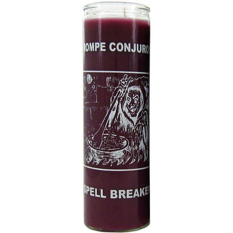 7 Day Glass Candle Spell Breaker Cauldron - Purple - Magick Magick.com