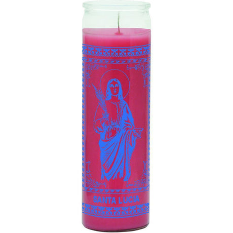 7 Day Glass Candle St. Lucy - Pink - Magick Magick.com