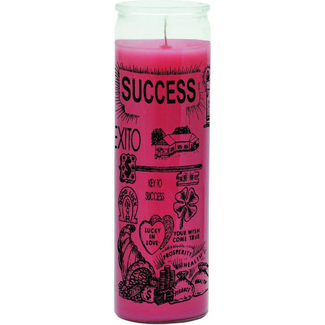 7 Day Glass Candle Success - Pink - Magick Magick.com