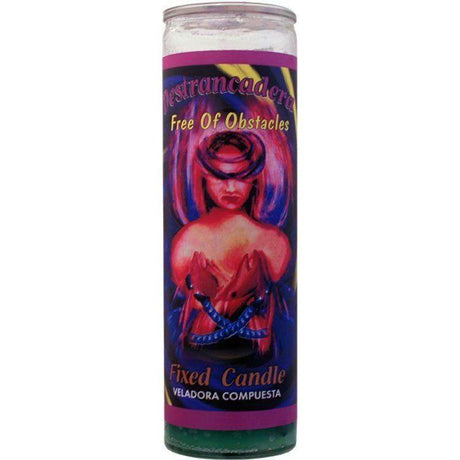 7 Day Glass Candle Velas Misticas - Free of Obstacles - Green - Magick Magick.com