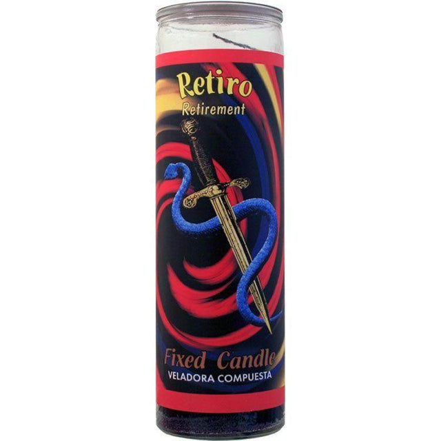 7 Day Glass Candle Velas Misticas - Retirement - Purple - Magick Magick.com