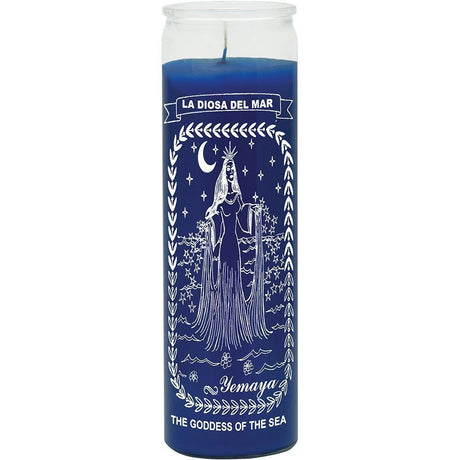7 Day Glass Candle Yemaya - Blue - Magick Magick.com