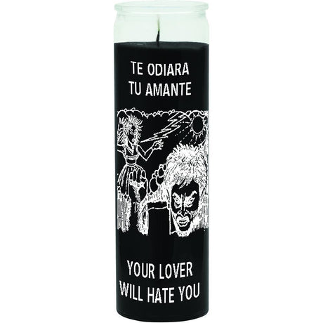 7 Day Glass Candle Your Lover Will Hate You - Black - Magick Magick.com