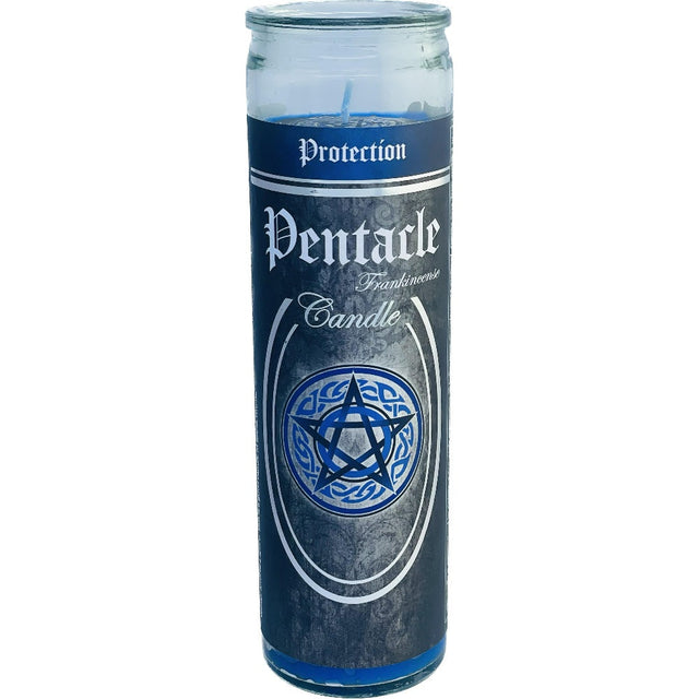 7 Day Glass Ritual Candle - Pentacle - Frankincense - Magick Magick.com