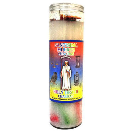 7 Day Glass Scented Cocktail Candle - Holy Death Chakras - Magick Magick.com