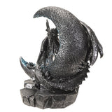 7" Dragon on Moon Statue (LED Light Up) - Magick Magick.com