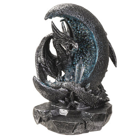7" Dragon on Moon Statue (LED Light Up) - Magick Magick.com