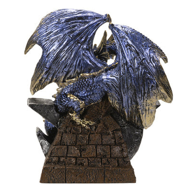 7" Dragon on Pentagram Moon Statue - Magick Magick.com