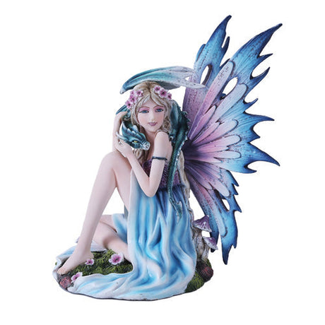7" Fairy Statue - Spring Fairy with Dragon - Magick Magick.com