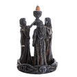 7" Polyresin Backflow Incense Burner - Maiden Mother Crone - Magick Magick.com