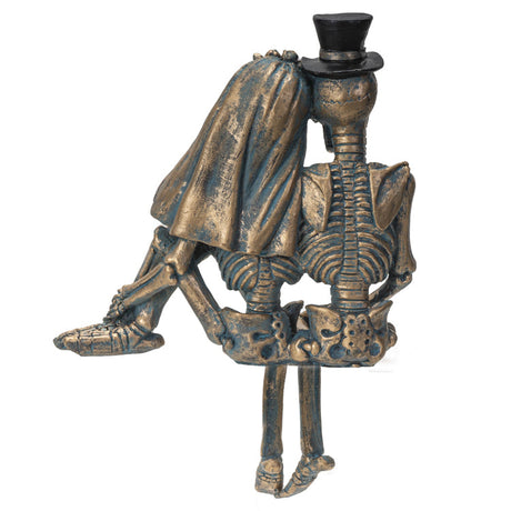 7" Skeleton Statue - Love Never Dies Embracing - Magick Magick.com