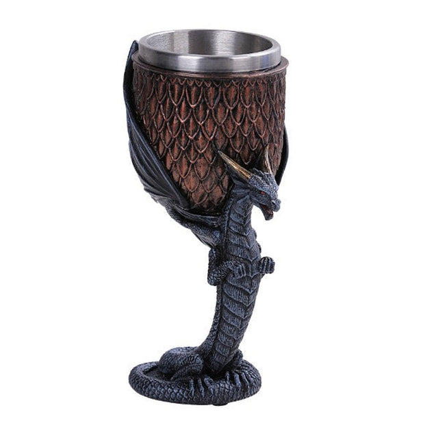 7.25" Chalice / Goblet - Anne Stokes Dragon with Copper - Magick Magick.com