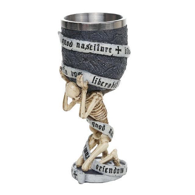 7.25" Chalice / Goblet - Skeleton Holding - Magick Magick.com