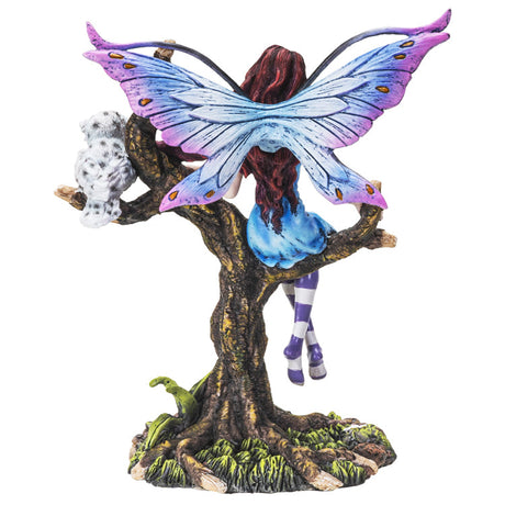 7.25" Fairy Statue - Fairy with Owl - Magick Magick.com
