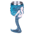 7.25" Resin & Stainless Steel Chalice / Goblet - Mermaid - Magick Magick.com