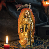 7.25" Santa Muerte Gold Statue - Magick Magick.com