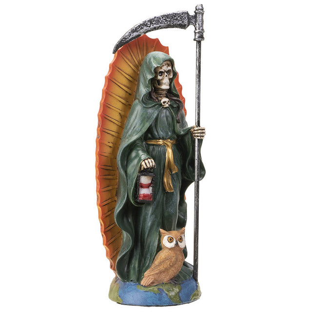 7.25" Santa Muerte Green Statue - Magick Magick.com