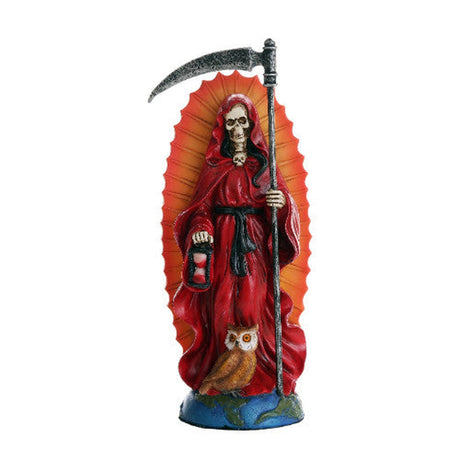 7.25" Santa Muerte Skeleton Statue - Red - Magick Magick.com