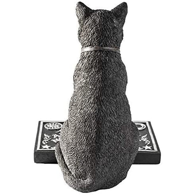 7.5" Black Cat with Spirit Board Ouija Figurine Statue - Magick Magick.com