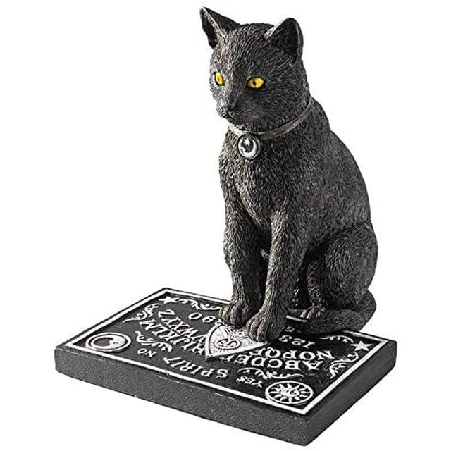 7.5" Black Cat with Spirit Board Ouija Figurine Statue - Magick Magick.com