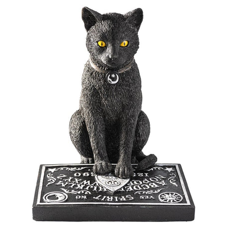 7.5" Black Cat with Spirit Board Ouija Figurine Statue - Magick Magick.com