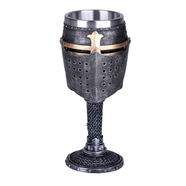 7.5" Chalice / Goblet - Knight Helmet - Magick Magick.com