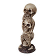 7.5" See, Hear, Speak No Evil Skull Statue - Magick Magick.com