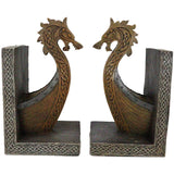 7.5" Viking Dragon Longship Prow Ship Bookends (Pair) - Magick Magick.com