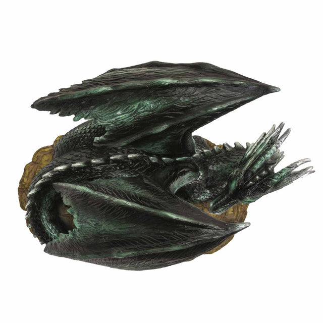 7.8" Green Dragon Resting Statue - Magick Magick.com