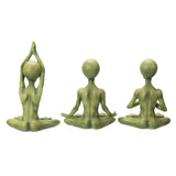 8" Alien Statue - Yoga (Set of 3) - Magick Magick.com