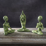 8" Alien Statue - Yoga (Set of 3) - Magick Magick.com