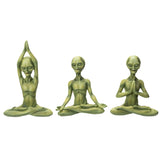 8" Alien Statue - Yoga (Set of 3) - Magick Magick.com