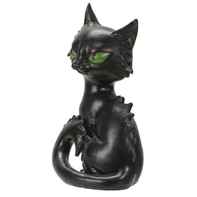 8" Black Cat Sitting Statue - Magick Magick.com