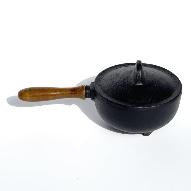 8" Cast Iron Burner with Wooden Handle - Magick Magick.com