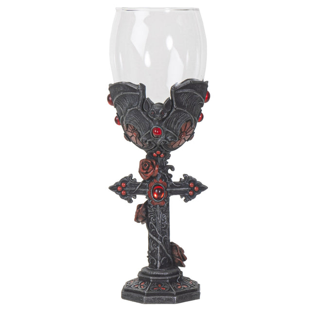 8" Chalice / Goblet - Bat Cross - Magick Magick.com