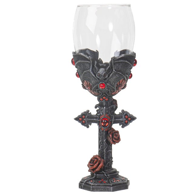 8" Chalice / Goblet - Bat Cross - Magick Magick.com