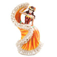 8" Day of the Dead Statue - Orange Dancer - Magick Magick.com