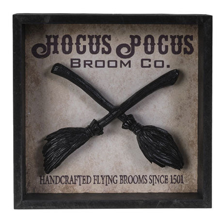 8" Hocus Pocus Broom Wall Plaque - Magick Magick.com