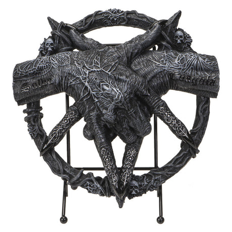 8" Hold of Baphomet Plaque with Stand - Magick Magick.com
