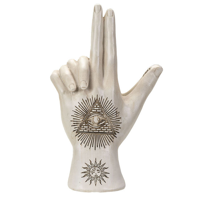 8" Palmistry Hand Statue - Pointed Fingers - Magick Magick.com