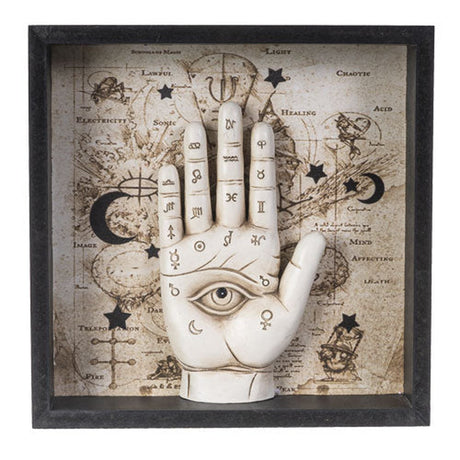 8" Palmistry Wall Plaque in White - Magick Magick.com