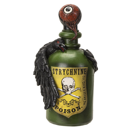 8" Poison Bottle with Crow and Eyeball - Magick Magick.com