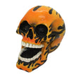 8" Smiling Flame Skull Statue - Magick Magick.com