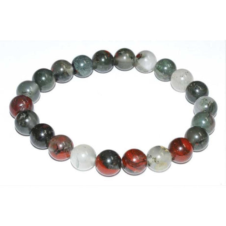 8 mm Elastic Bracelet Round Beads - African Bloodstone - Magick Magick.com