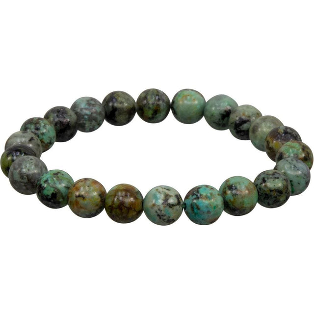 8 mm Elastic Bracelet Round Beads - African Turquoise - Magick Magick.com