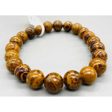 8 mm Elastic Bracelet Round Beads - Arabic Jasper - Magick Magick.com