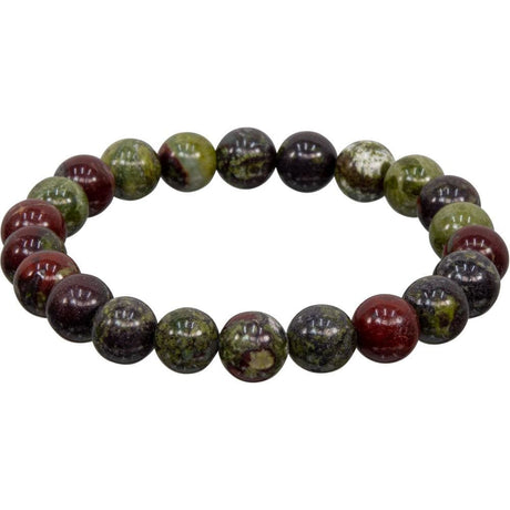 8 mm Elastic Bracelet Round Beads - Dragons Blood Jasper - Magick Magick.com