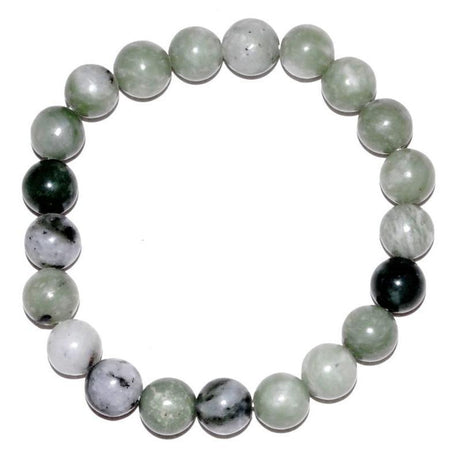 8 mm Elastic Bracelet Round Beads - Green Jade - Magick Magick.com