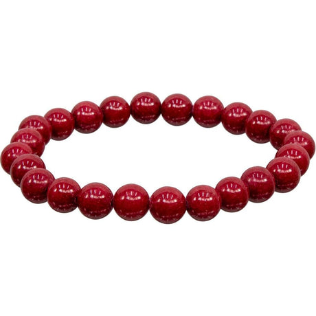 8 mm Elastic Bracelet Round Beads - Mountain Jade - Magick Magick.com