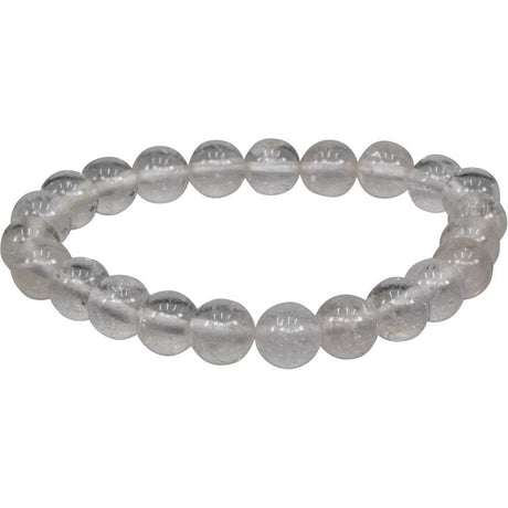 8 mm Elastic Bracelet Round Beads - Natural Crystal - Magick Magick.com